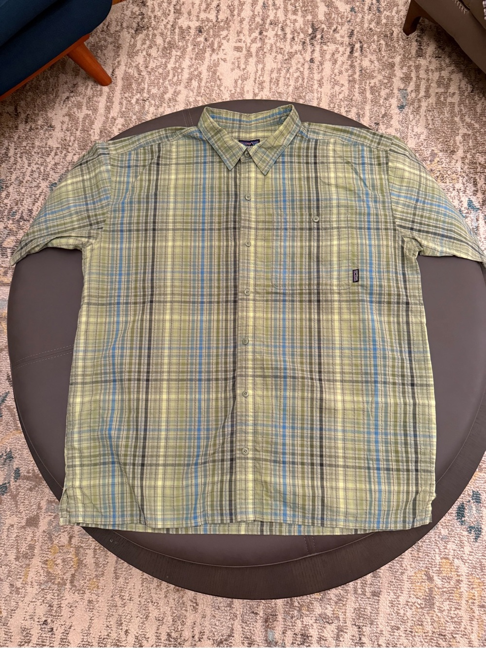 Patagonia Puckerware Hiking Button Down Green Plaid Shirt
Men's XL
